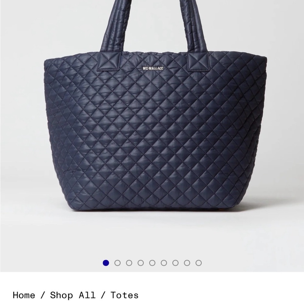 MZ Wallace Dark Blue Quilted Tote